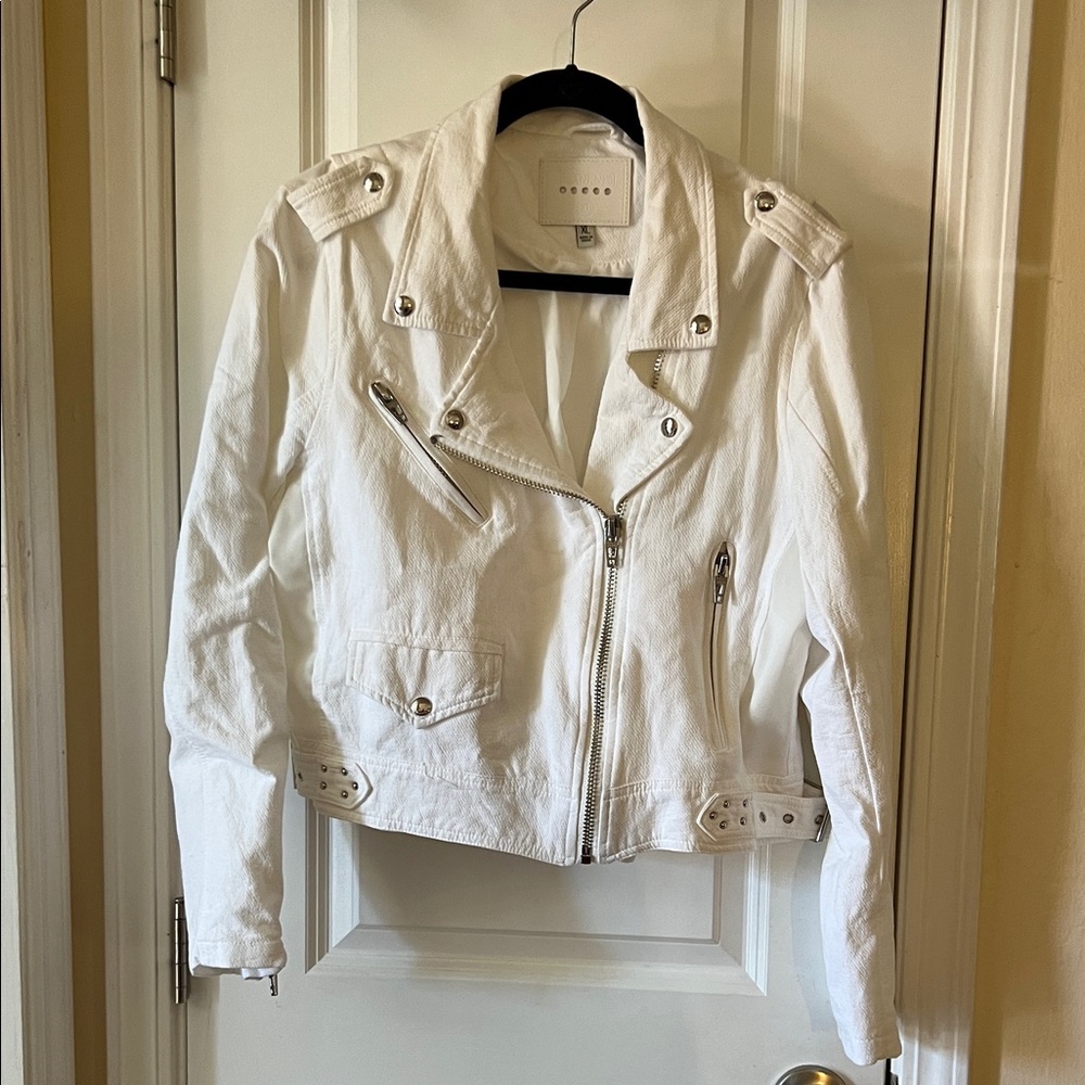 Blank NYC White Jacket with Silver Accents